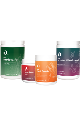 Body Booster 1 - Garden Trio with 12.7 oz BarleyLife and Raspberry Herbal Fiberblend